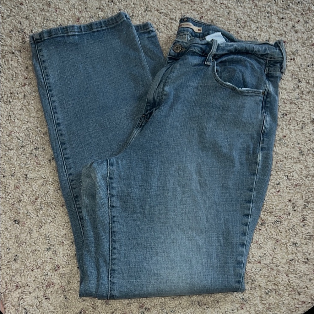 Levi's Light Blue 505 Straight Jeans Size 16 Short